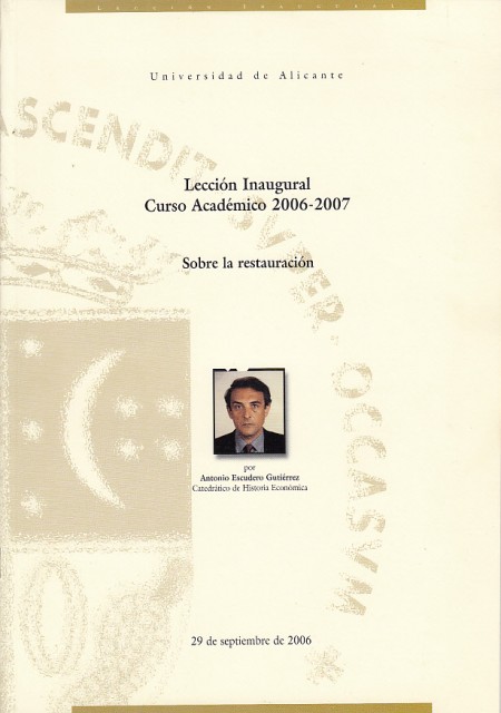 SOBRE LA RESTAURACIÓN (Lección inaugural curso académico 2006-2007)