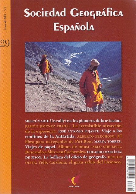 SOCIEDAD GEOGRÁFICA ESPAÑOLA Nº29. Enero 2008