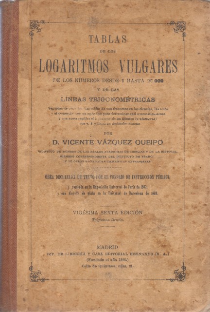 TABLAS DE LOS LOGARITMOS VULGARES DE LOS NÚMEROS DESDE 1 …