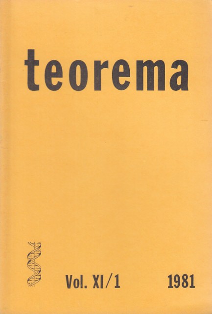 TEOREMA. VOL. XI/1