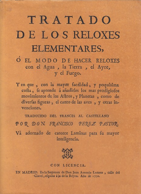 TRATADO DE LOS RELOXES ELEMENTARES o EL MODO DE HACER …