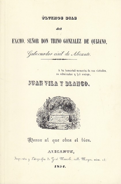 ÚLTIMOS DÍAS DEL EXCMO SEÑOR DON TRINO GONZÁLEZ DE QUIJANO