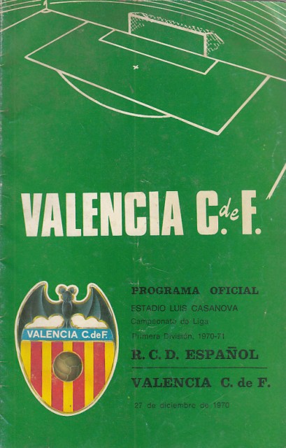 VALENCIA C. DE FÚTBOL - R.C.D. ESPAÑOL. PROGRAMA OFICIAL. ESTADIO …
