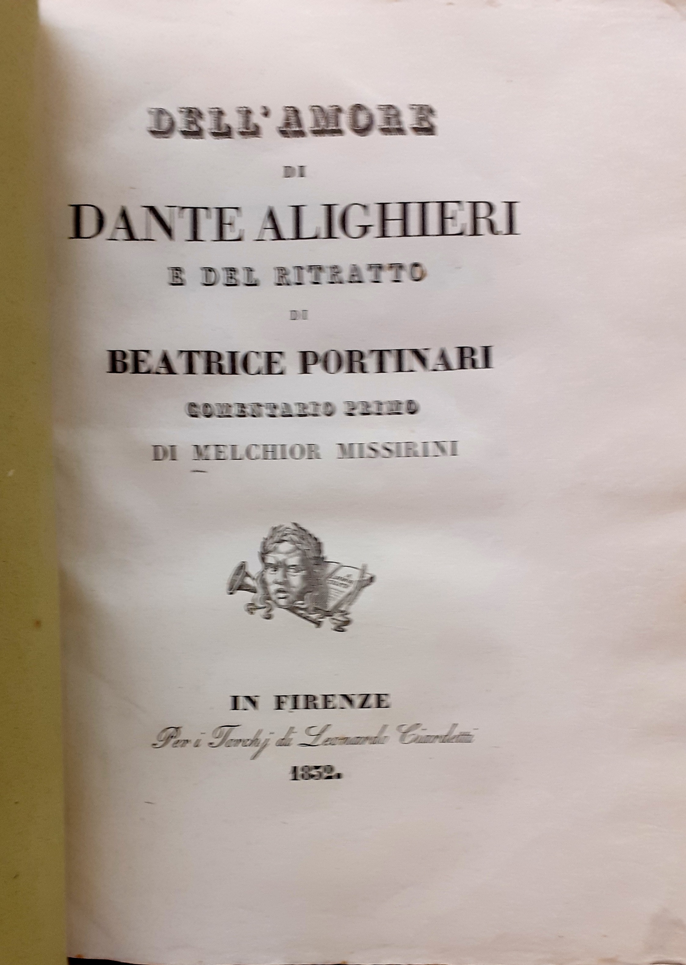 DELL' AMORE DI DANTE ALIGHIERI E DEL RITRATTO DI BEATRICE …