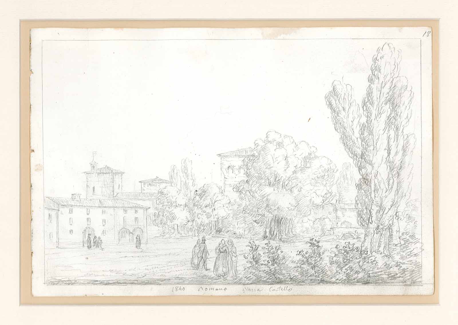 1840 Romano Piazza Castello