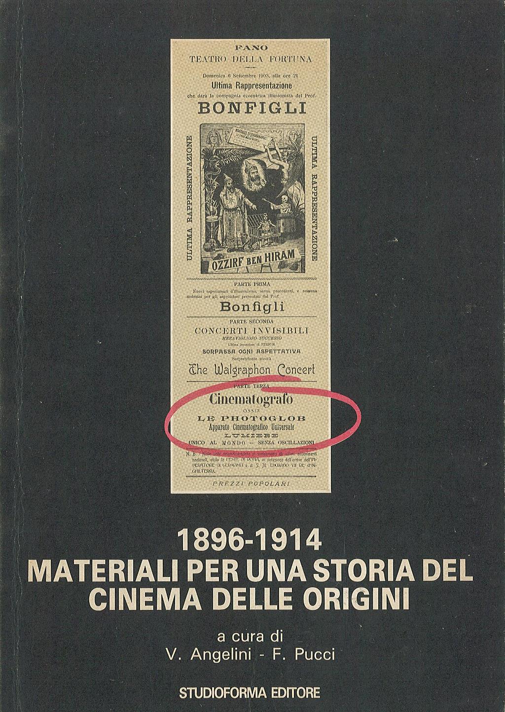 1896-1914 Materiali per una storia del cinema delle origini