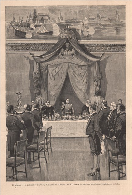 19 giugno - Il banchetto dato dai Senatori di Amburgo …