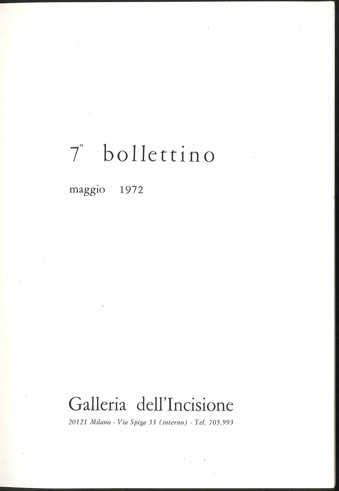 7° bollettino maggio 1972