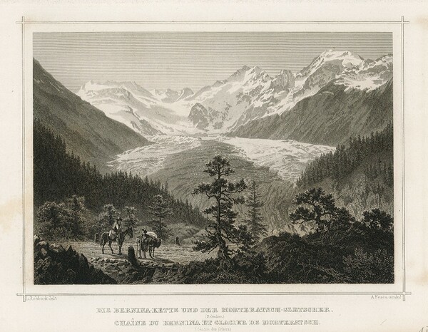 Die Bernina - Kette und der Morteratsch (Bundten) segue altra …