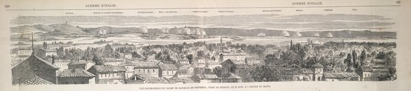 Vue panoramique de champ de bataille de Solferino, prise de …