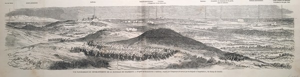 Vue panoramique du developpement de la bataille De Solferino