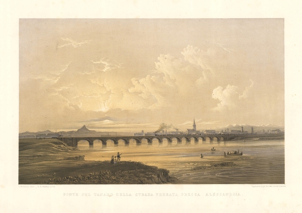 Ponte sul Tanaro della strada ferrata pressa Alessandria