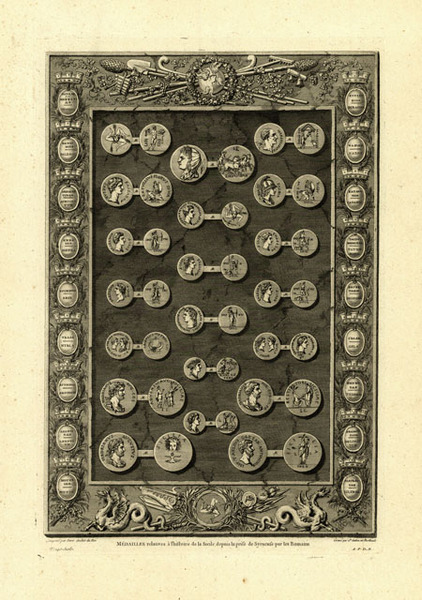 Medaille relatives a l'histoire de la Sicile, depuis la prise …