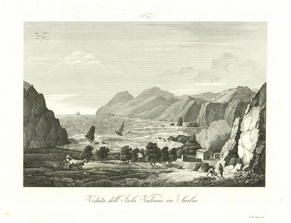 Veduta dell'Isola Vulcano in Sicilia