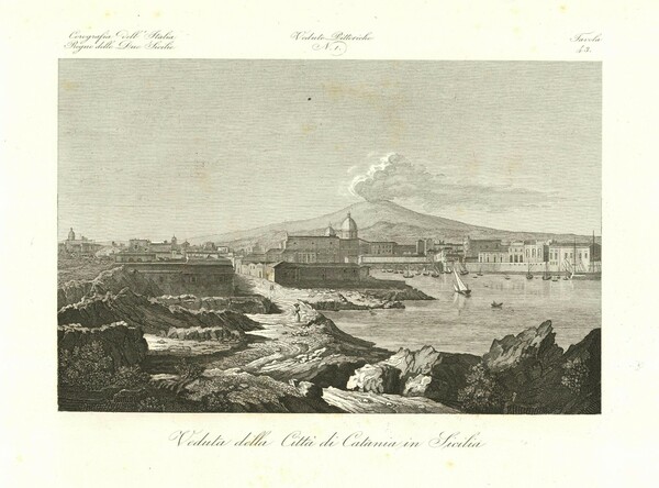 Veduta della Città di Catania in Sicilia
