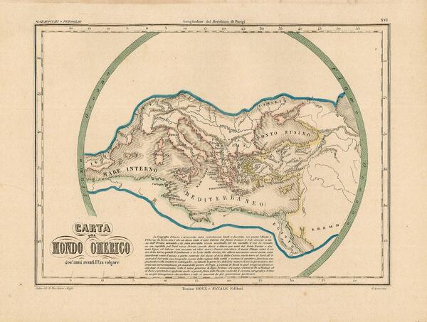 Carta del Mondo omerico - 1400? anni avanti l'Era volgare
