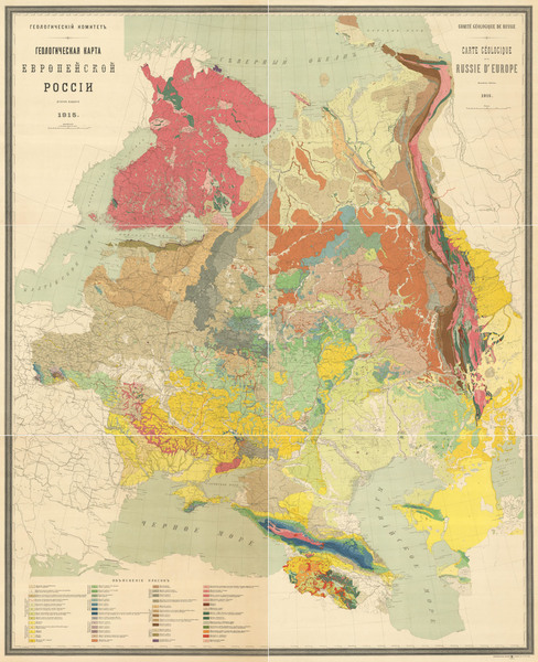 Carte Geologique de la Russie