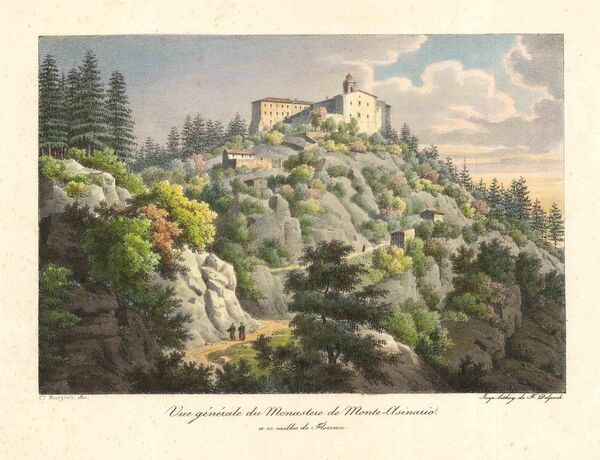 Vue générale du Monastere de Monte Asinario a 10 milles …
