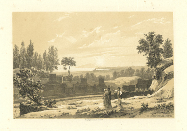La rue des tombeaux a Pompeia