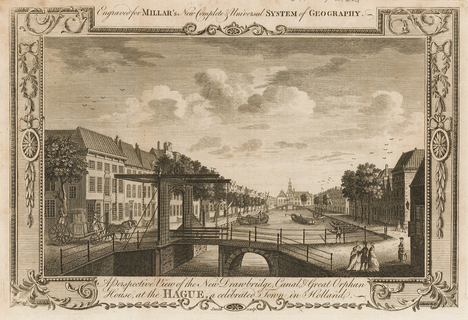 A perspective view of the New Drawbridge, Canal & Great …