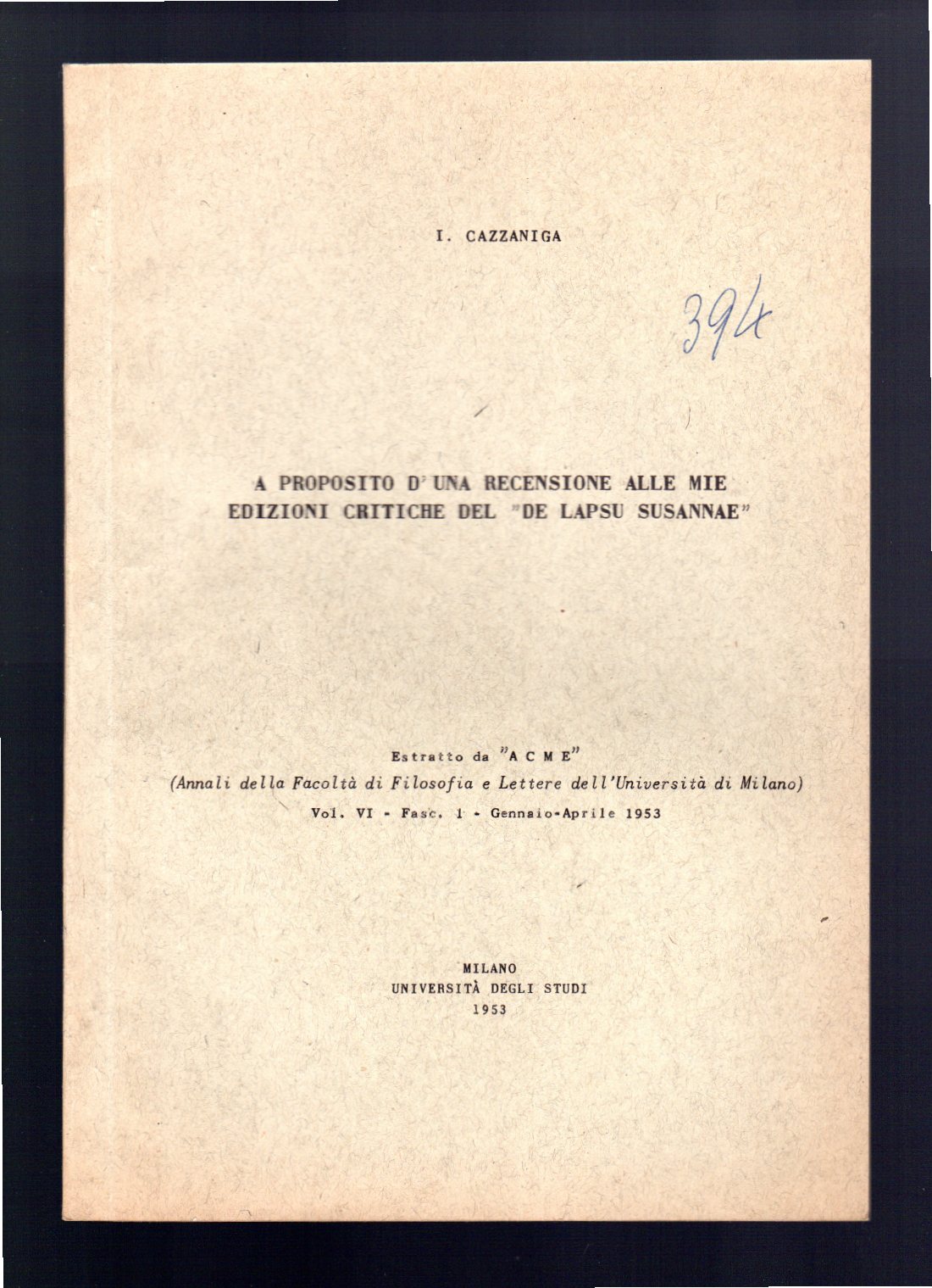 A proposito d'una recensione alle mie edizione critiche del "De …