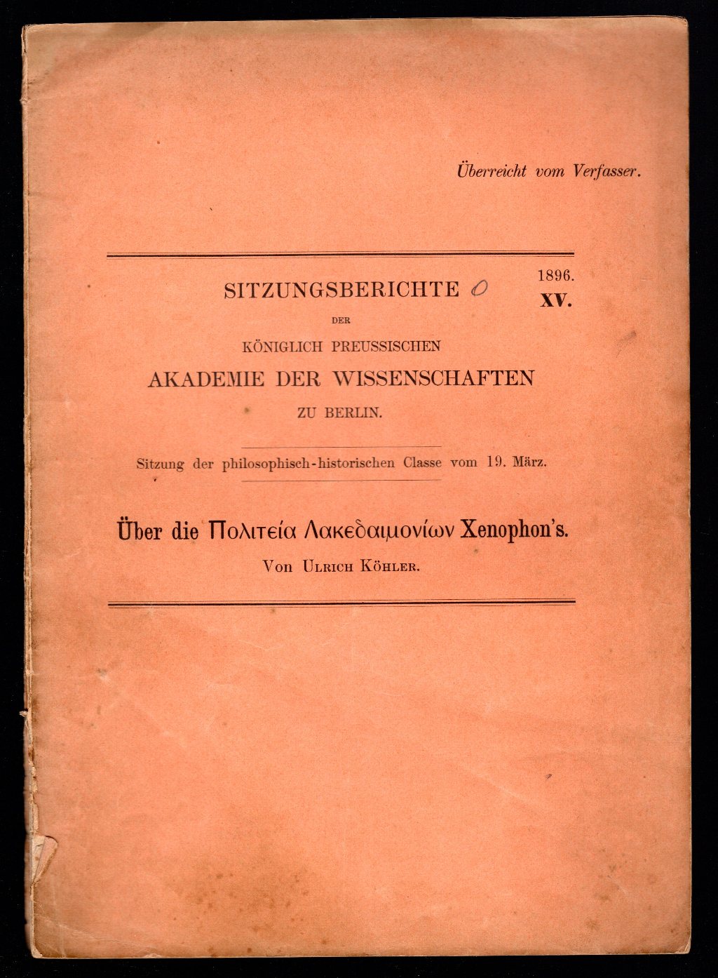 A proposito dello Stato Lacedaemoniano di Senofonte