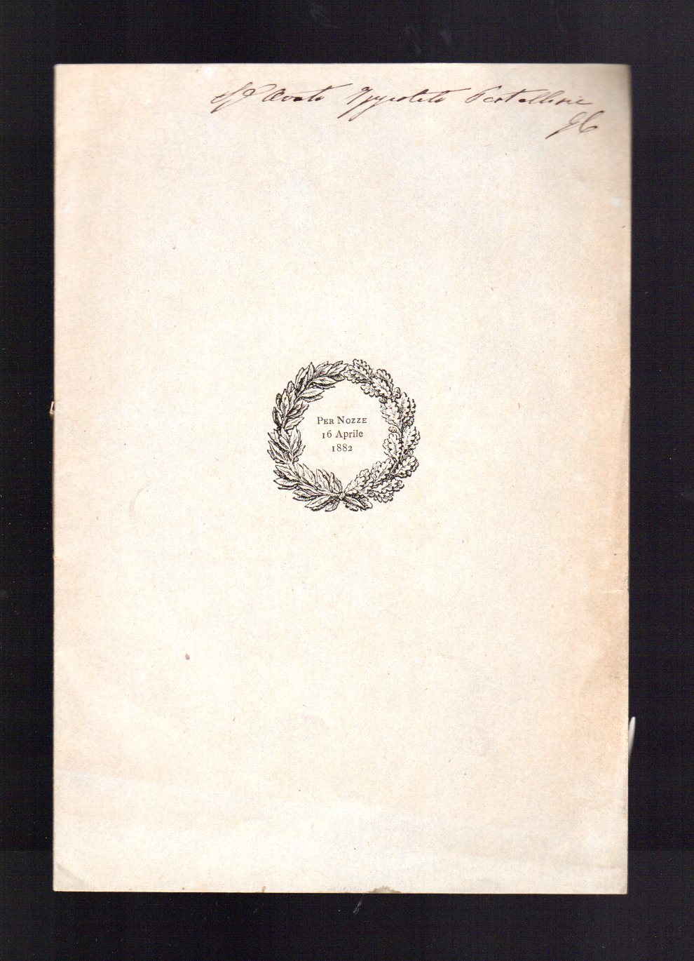 A Sofia Crocini in ricordo delle sue nozze con Pier …