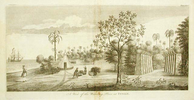 A view of the watering place at Tenian