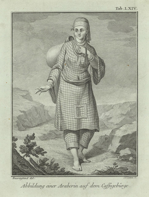 Abbildung einer Araberin auf dem Caffegeburge