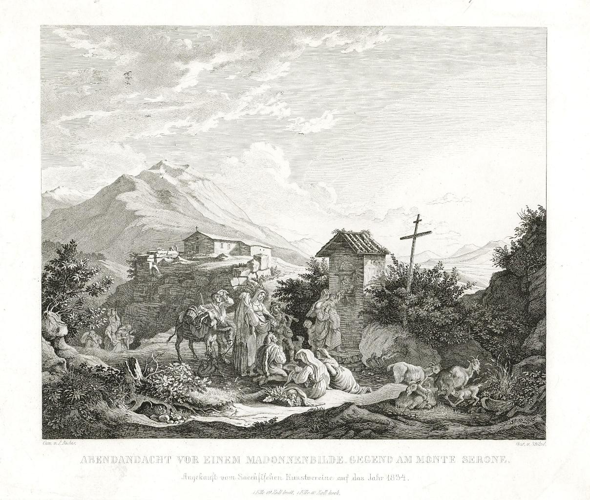 Abendandacht vor einem Madonnenbilde Gegend am Monte Serone
