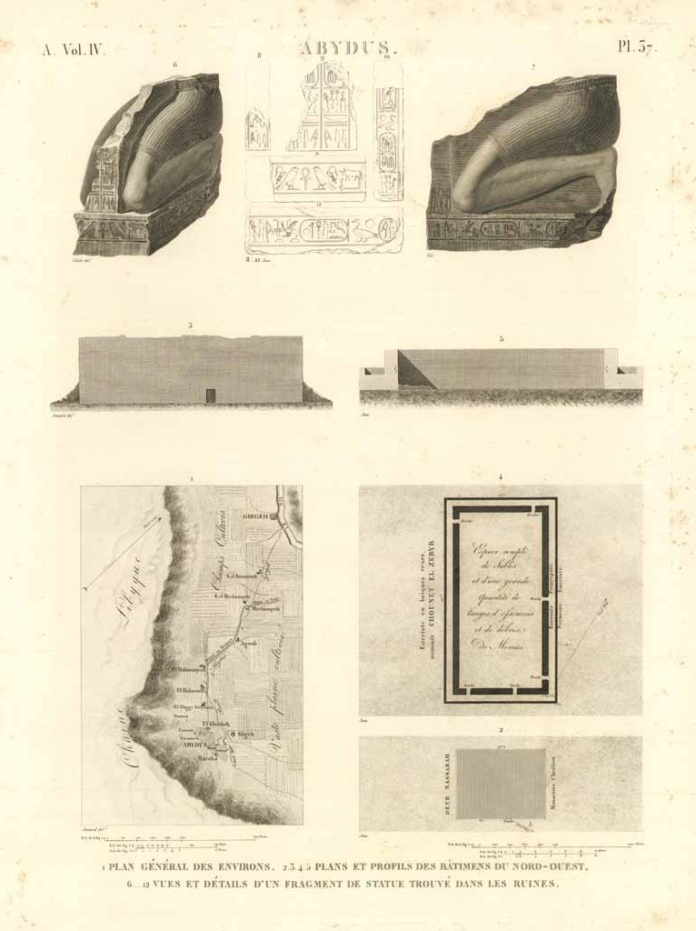 Abydus - Plan fénéral des environs. - Plans et profils …