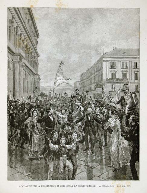 Acclamazione a Ferdinando II che giura la costituzione - 24 …