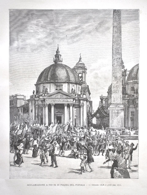 Acclamazione a Pio IX in Piazza del Popolo - 11 …