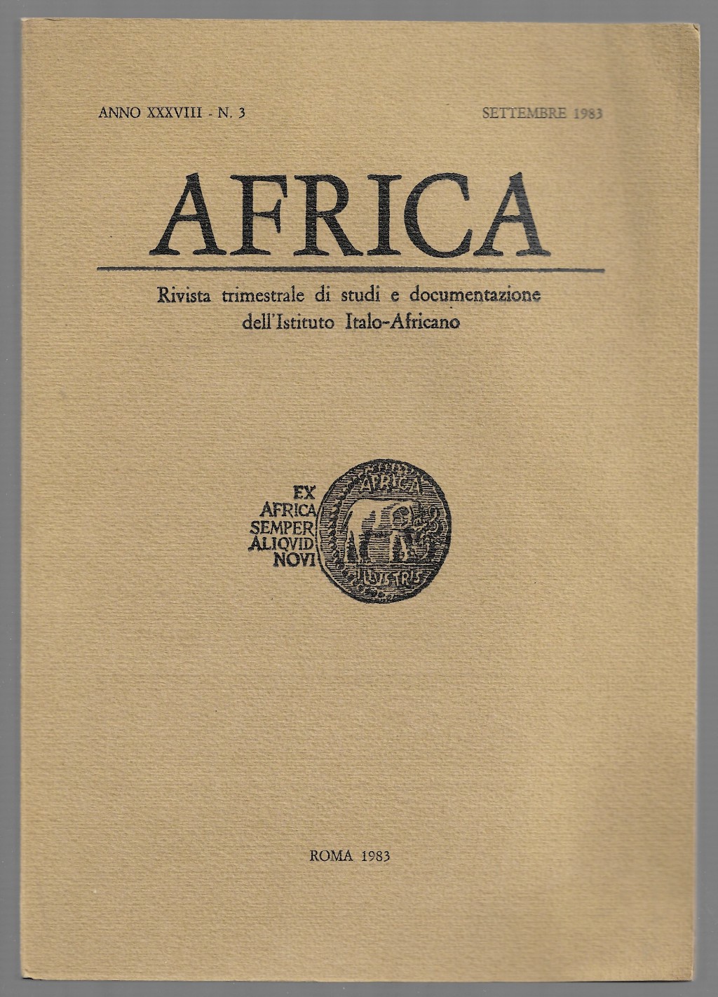 Africa - Rivista trimestrale di studi e documentazione dell'Istituto Italo-Africano …