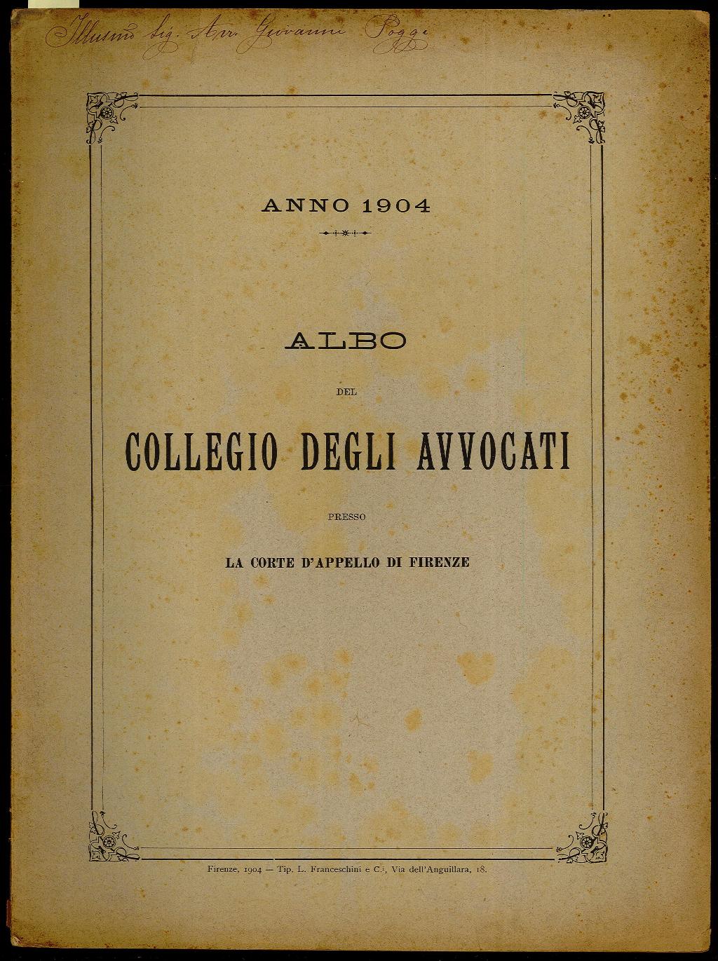 Albo del Collegio degli Avvocati presso la Corte d'Appello di …
