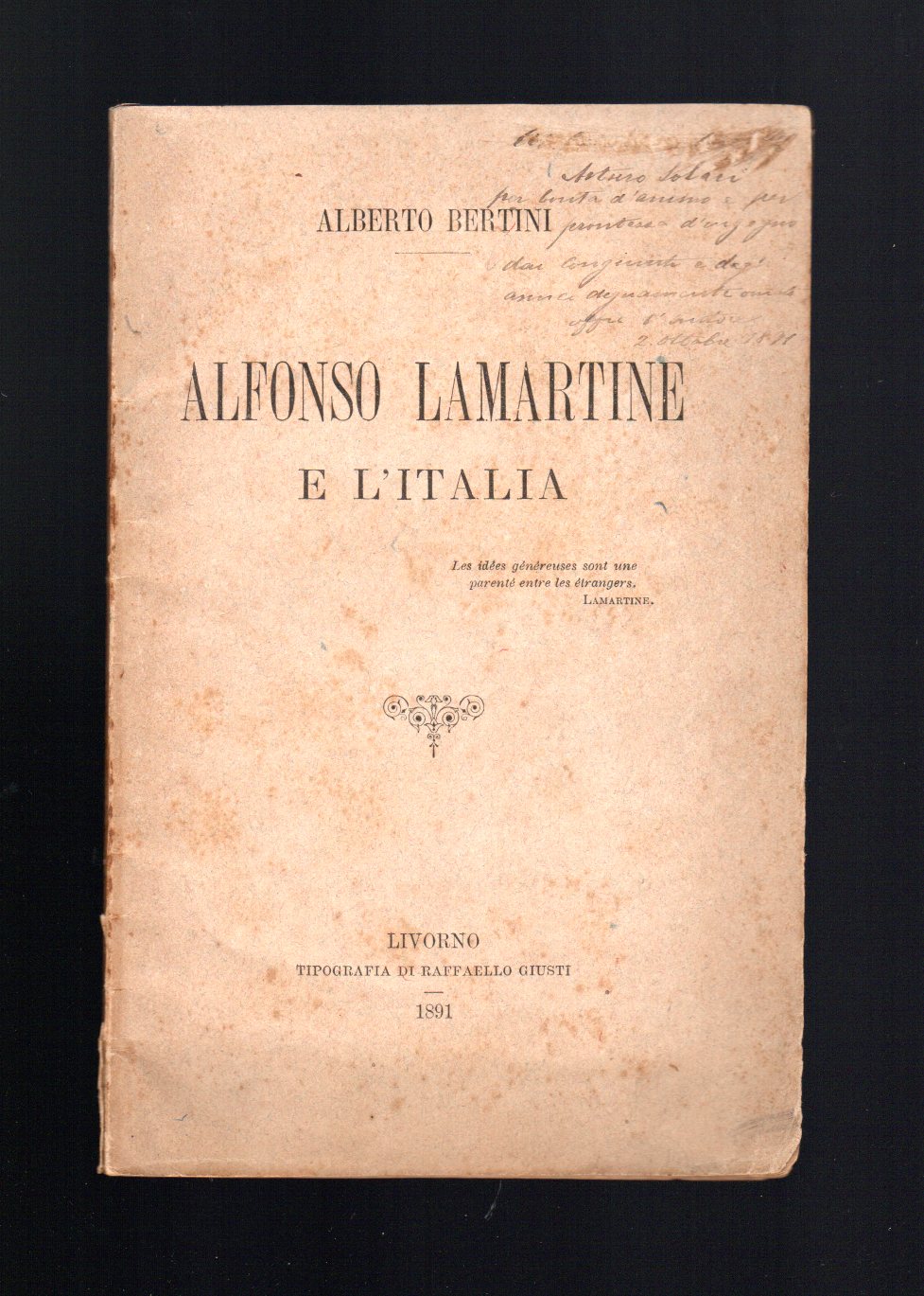 Alfonso Lamartine e l'Italia