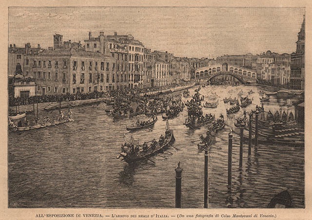 All’Esposizione di Venezia - L’arrivo dei reali d’Italia