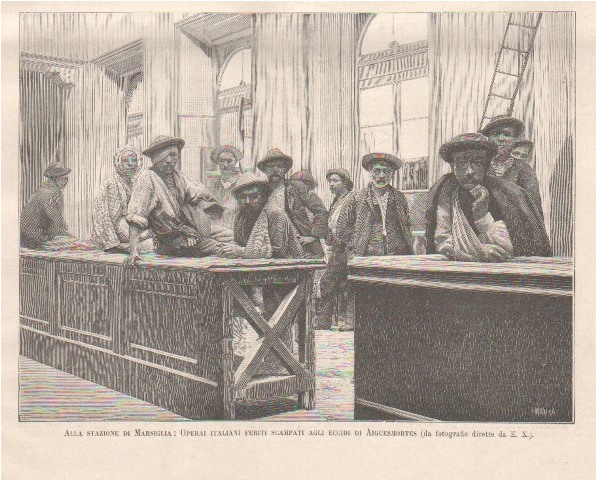 Alla stazione di Marsiglia: Operai italiani feriti scampati agli eccidi …