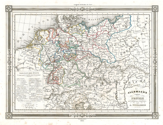 Allemagne comprendant la Prusse et la Confédération Germanique