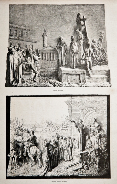 Altorilievi in bronzo del monumento ad Arnaldo da Brescia (senza …