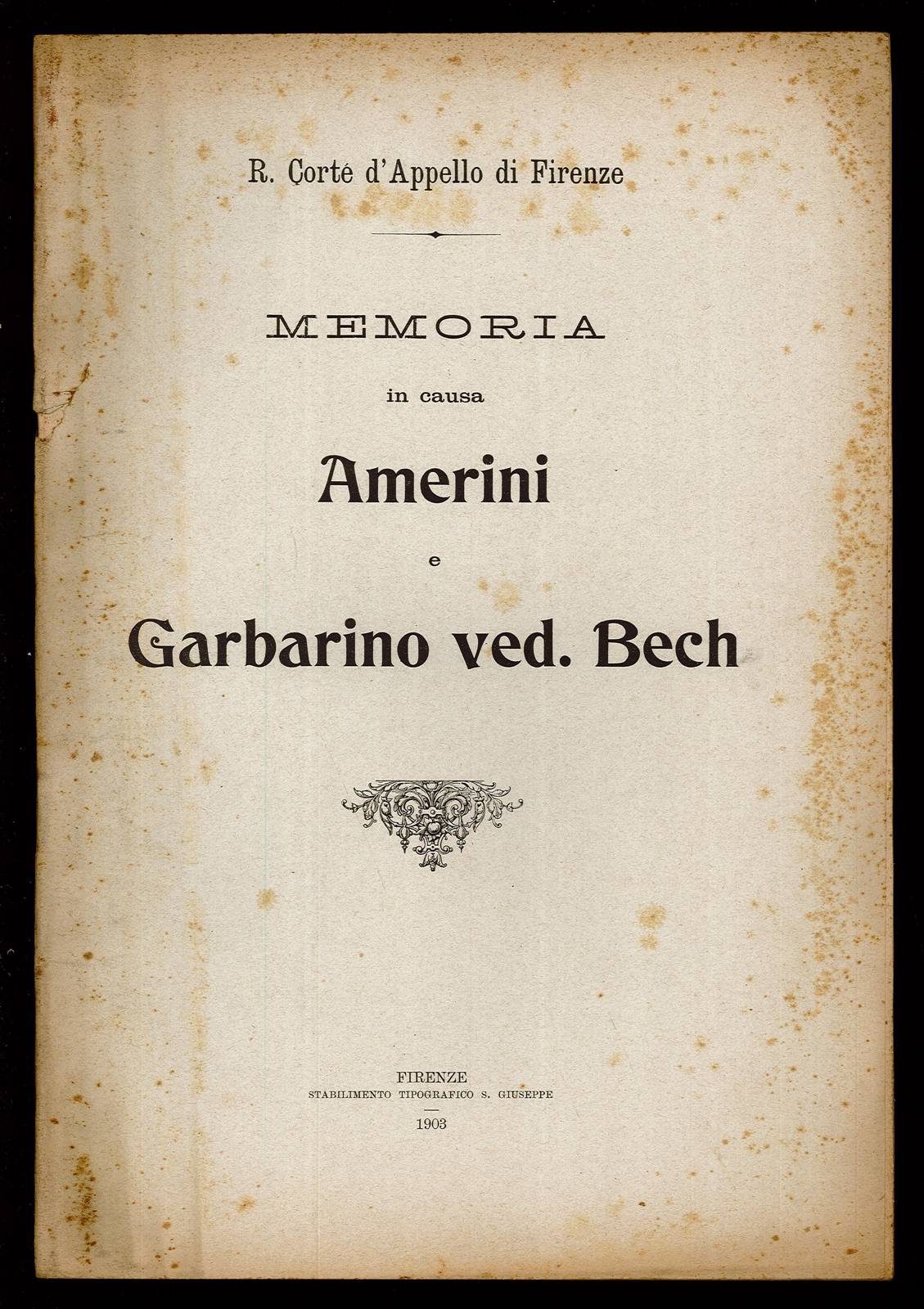 Amerini e Garbarino ved. Bech