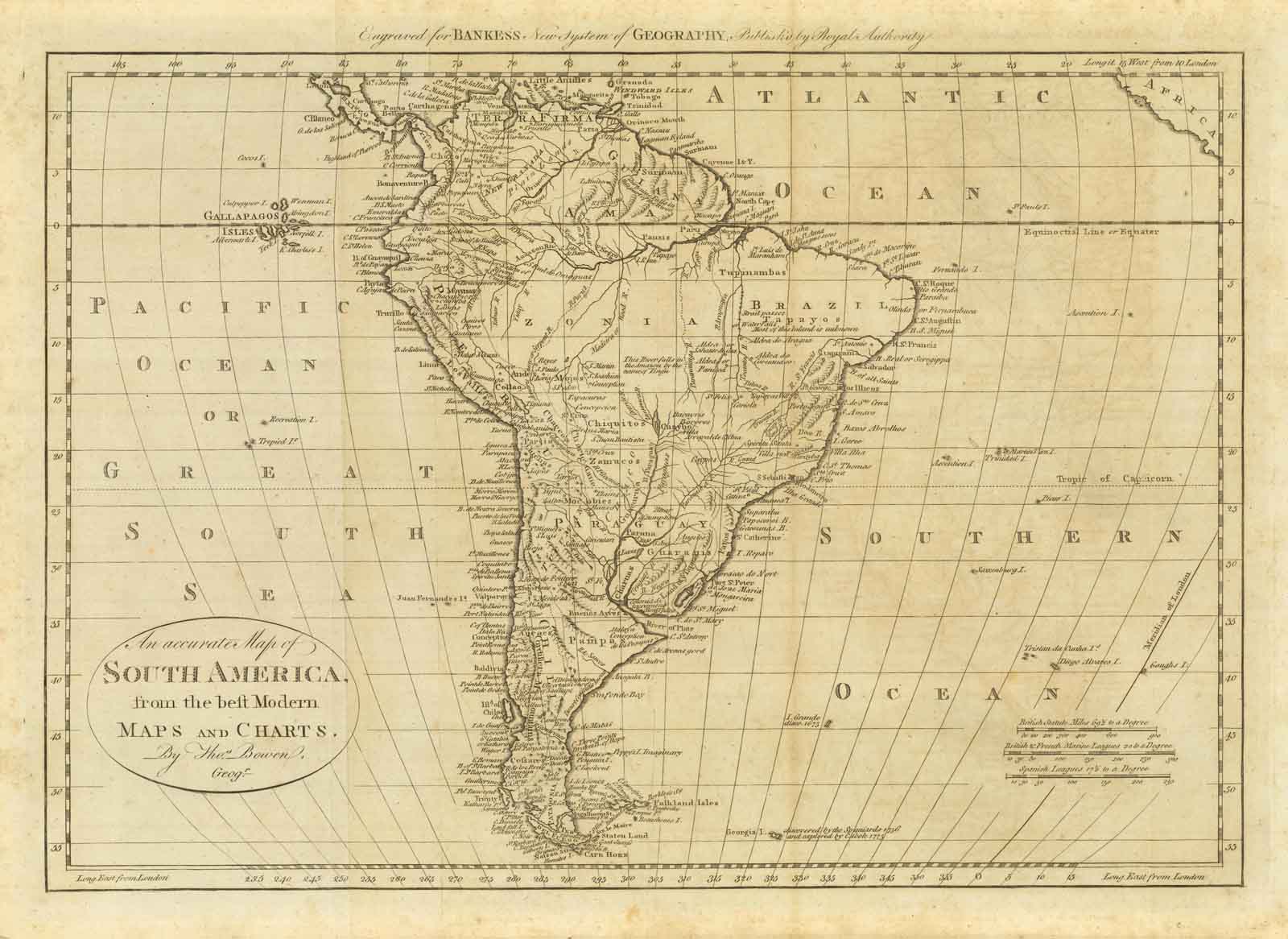 An Accurate Map of South America from the best modern …