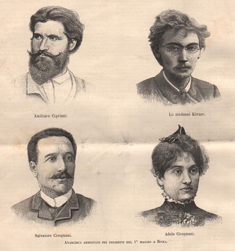 Anarchici arrestati pei disordini del 1° maggio a Roma