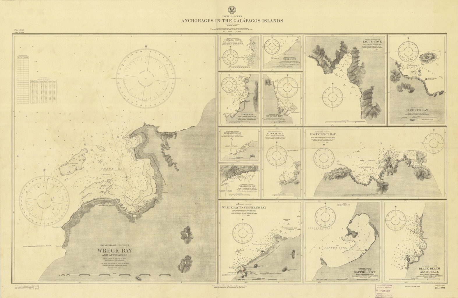 Anchorages in the Galapagos Islands