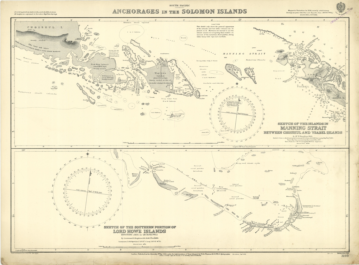 Anchorages in the Solomon Islands