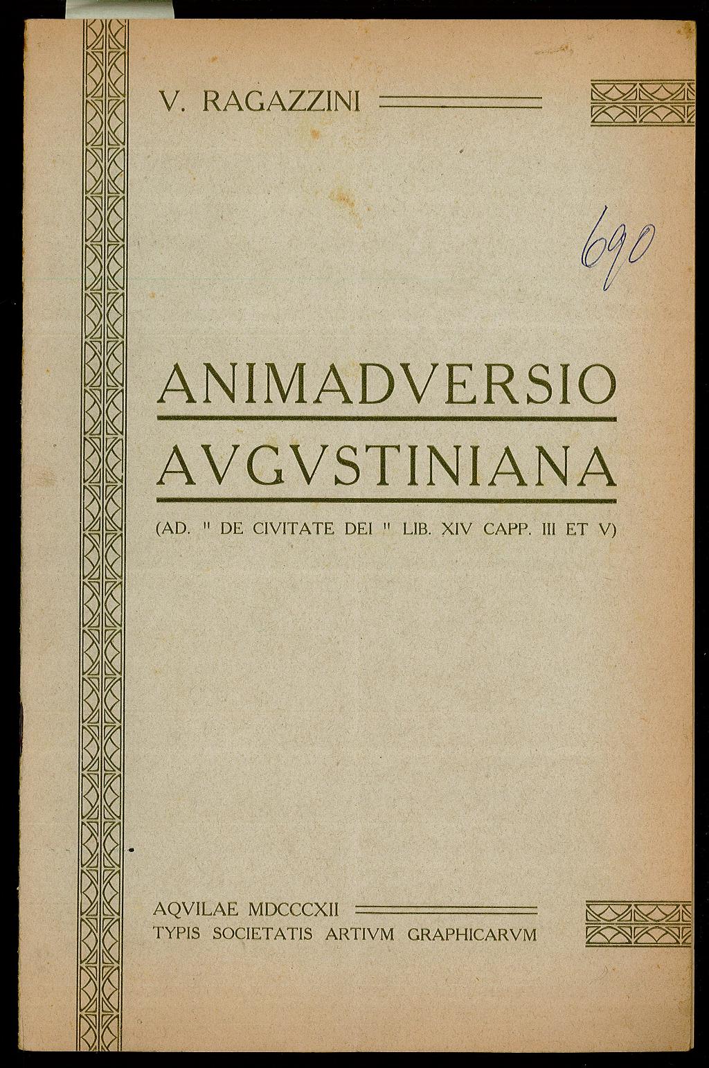 ANIMADVERSIO AUGUSTINIANA