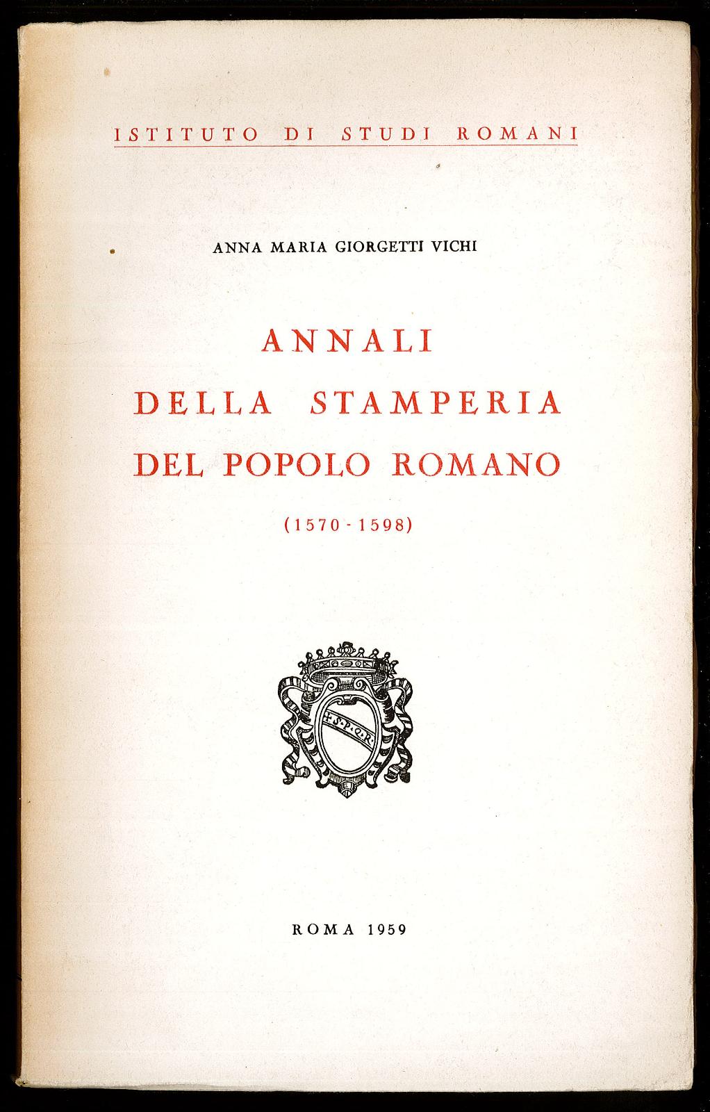 Annali della stamperia del popolo romano