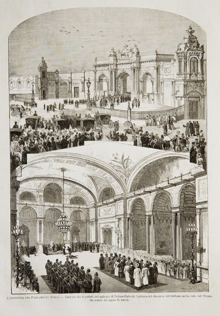 Apertura del Parlamento Turco.- Entrata dei deputati nel palazzo di …