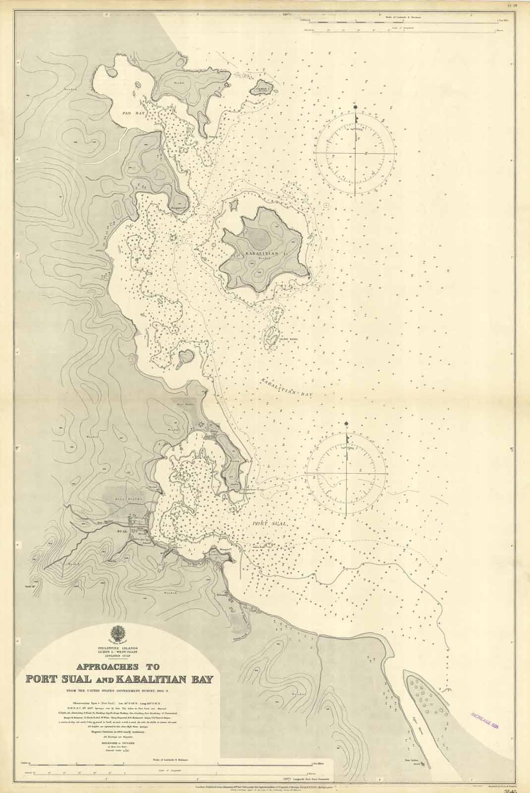 Approaches to Port Sual and Kabalitian Bay