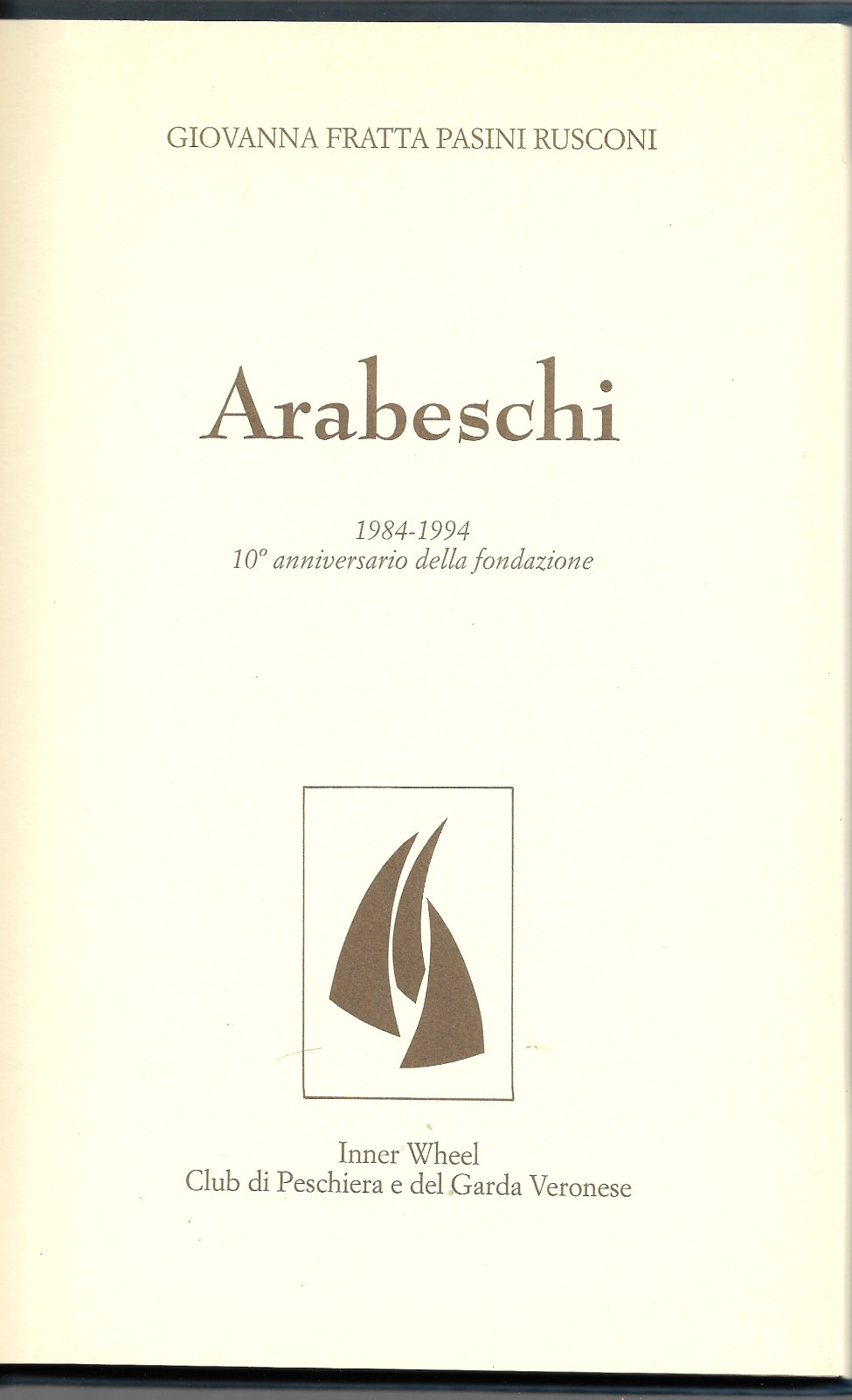 Arabeschi - 1984 - 1994 10° anniversario della fondazione